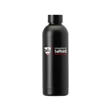 University of Salford - School of Health - Stainless Steel Bottle - 500ML - Black